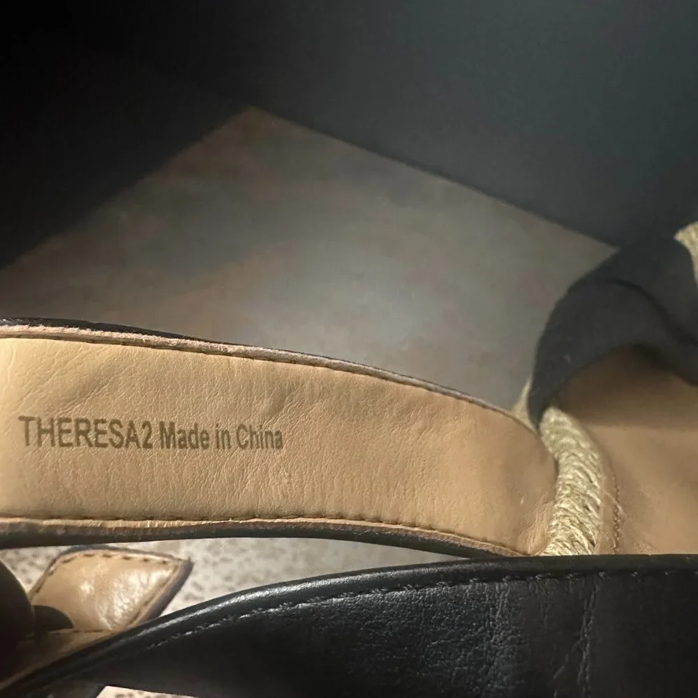 Sam Edelman Platform Heel Sandals 9.5 Festival Y2K Vacation Party Black Theresa_10
